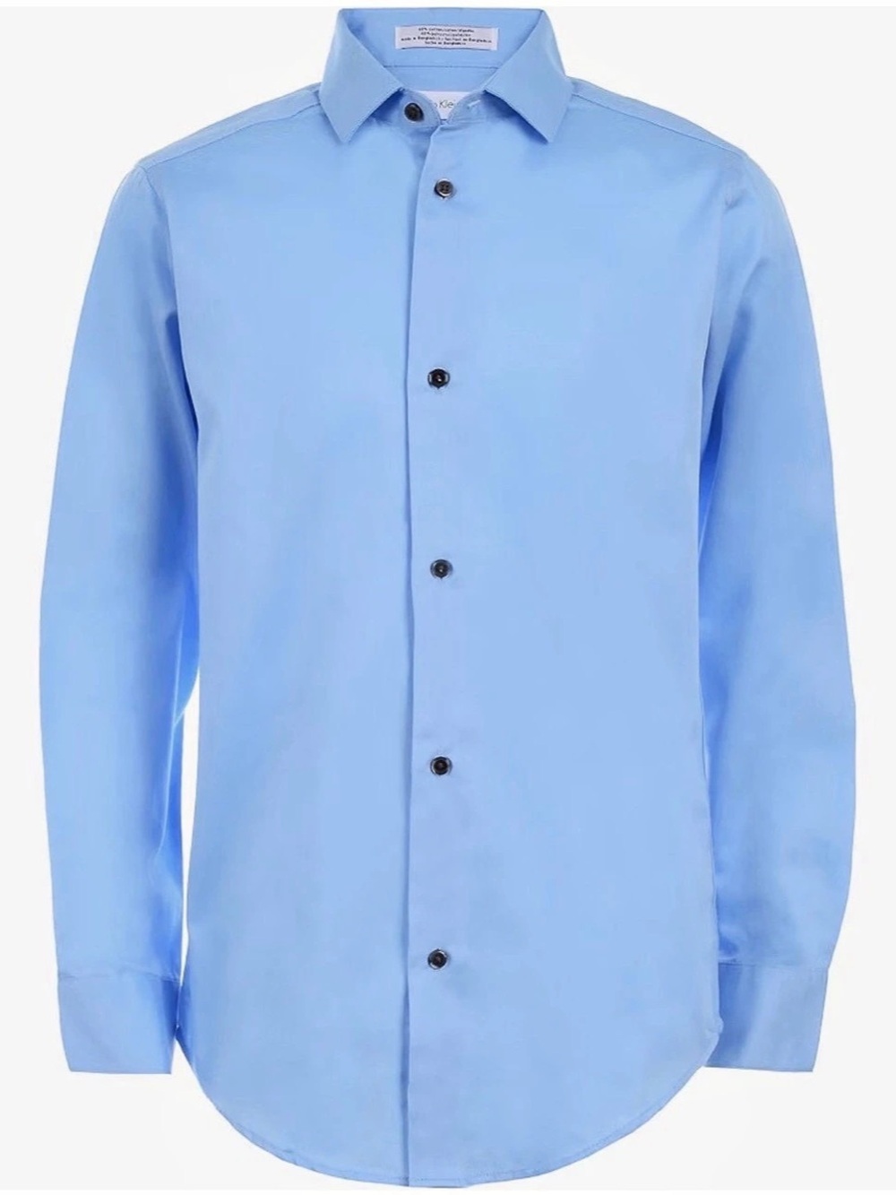 Calvin Klein Boys Long Sleeve Dress Shirt in Light Blue Size 16